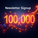 Marketer watching newsletter subscribers grow rapidly from 0 to 10,000 on a digital dashboard, symbolizing fast list-building strategies in 2025.