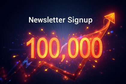 Marketer watching newsletter subscribers grow rapidly from 0 to 10,000 on a digital dashboard, symbolizing fast list-building strategies in 2025.