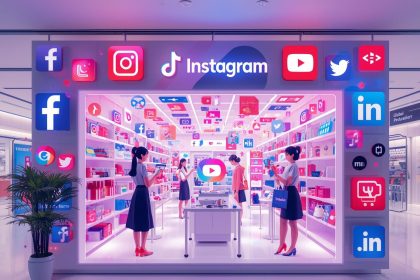 Marketer converting social media followers into paying customers through in-app shopping and social commerce strategies in 2025.