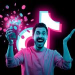 Entrepreneur converting viral TikTok videos into product sales on TikTok Shop, symbolizing success in social commerce for 2025.