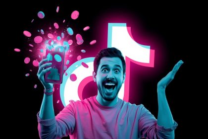 Entrepreneur converting viral TikTok videos into product sales on TikTok Shop, symbolizing success in social commerce for 2025.