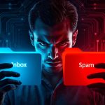 Marketer deciding between inbox and spam folder, symbolizing strategies for better email deliverability in 2025.