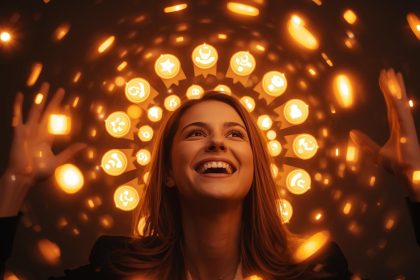 Customer leveling up through a gamified loyalty system with badges and progress bars, symbolizing customer retention through rewards and engagement.