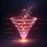 Marketer analyzing lead nurturing performance metrics on a digital dashboard, symbolizing the importance of tracking KPIs that drive conversion and loyalty.