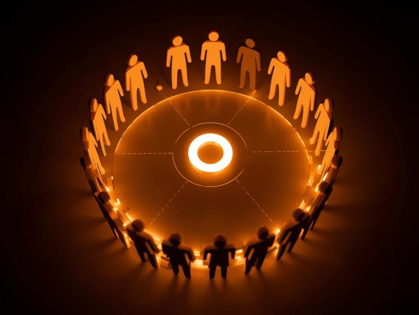 Marketer reviewing a glowing analytics dashboard with key customer retention metrics, symbolizing data-driven retention strategy and growth in 2025.