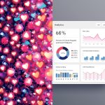 Social media dashboard displaying engagement metrics like CTR, shares, and comments, symbolizing data-driven growth in 2025.