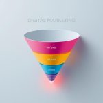 Marketer using CRM tools to analyze lead scores and audience segments, symbolizing prioritization and personalized nurturing strategies.