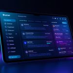 User interacting with an engaging, dynamic email filled with clickable and animated elements, symbolizing interactive inbox experiences in 2025.