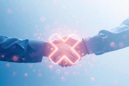 Diverse online community connected through glowing X logo, representing how brands use X for customer service and community building in 2025.