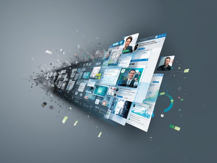 Marketer showcasing a high-performing LinkedIn Company Page dashboard with rising engagement and lead generation metrics, symbolizing conversions in 2025.