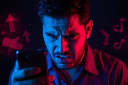 Marketer watching engagement and likes disappear from social media posts, representing the decline of organic reach in 2025 and how to restore it.