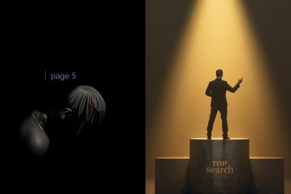 A digital marketer celebrating keyword-driven success as trending 2025 e-commerce keywords burst from a glowing laptop, symbolizing online sales growth through smart SEO strategies.