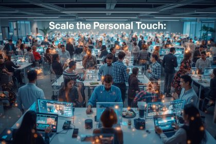 A marketer using AI-powered personalization engines and generative AI tools to deliver tailored customer experiences at scale in 2025.