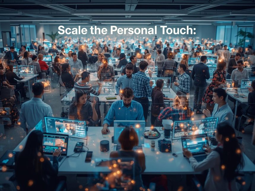 A marketer using AI-powered personalization engines and generative AI tools to deliver tailored customer experiences at scale in 2025.