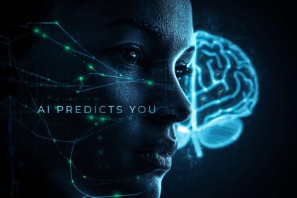 A marketer using AI-driven predictive personalization tools to forecast customer needs and shape future marketing strategies through behavioral insights.
