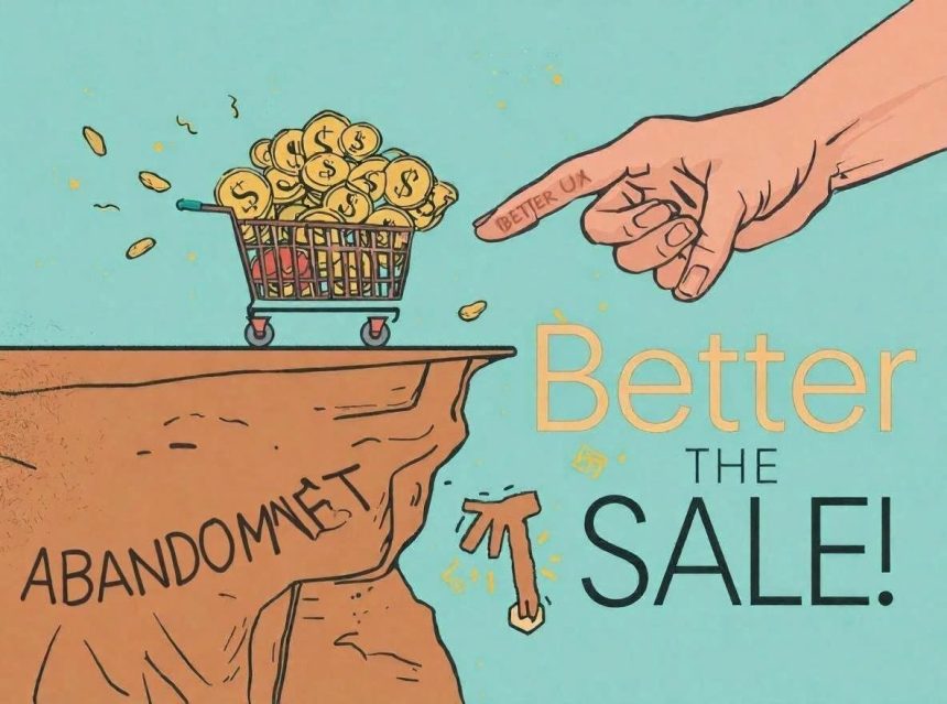 Comparison of poor and optimized checkout UX showing how design improvements reduce cart abandonment and boost conversions.