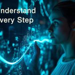 A marketer visualizing an illuminated digital customer journey map showing multiple touchpoints and behavioral insights for optimization in 2025 and beyond.