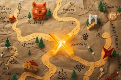 A smiling Etsy seller discovering trending 2025 search keywords like handmade jewelry and personalized gifts on a glowing laptop, symbolizing keyword-driven success on Etsy.