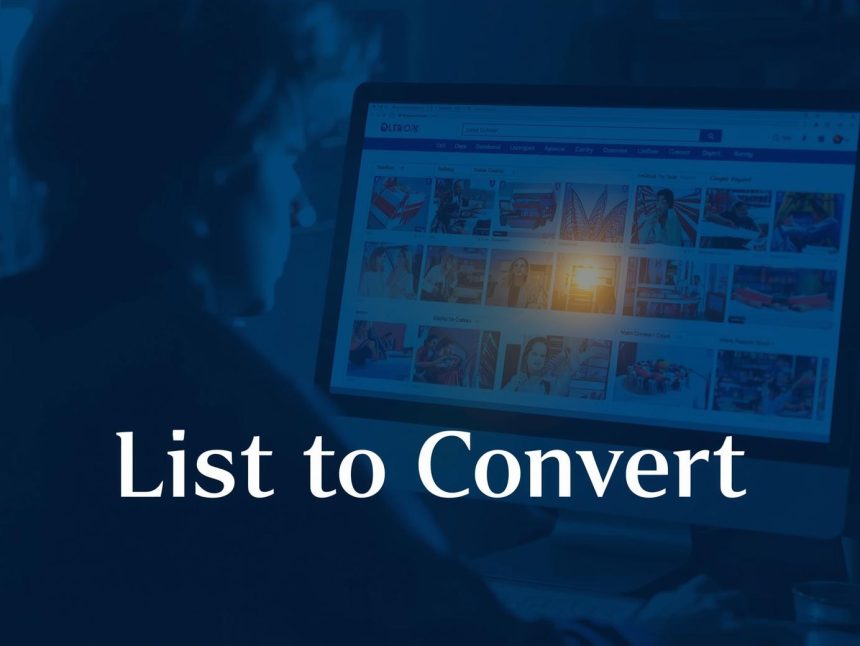 Marketer optimizing an e-commerce product listing dashboard with glowing keywords, visuals, and conversion metrics, symbolizing marketplace content optimization in 2025.