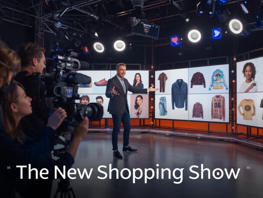 Influencer hosting a livestream with floating product icons and “Buy Now” buttons, symbolizing the transformation of social commerce through live shopping in 2025.