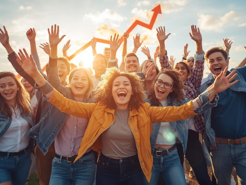 A digital marketer analyzing a glowing marketing performance dashboard showing live campaign metrics and ROI data for 2025.
