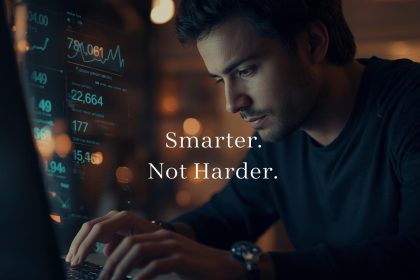 Digital marketer celebrating rising conversions while maintaining the same traffic volume, representing the power of CRO tools in 2025.