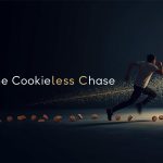 Confident marketer standing before a broken cookie symbol, representing privacy-first retargeting strategies in a cookieless world.