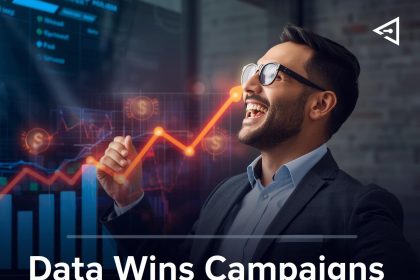 Futuristic marketer showcasing an integrated marketing technology stack with analytics, CRM, and automation tools representing data-driven success.