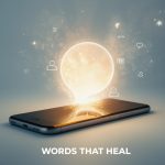 Calm business professional writing a thoughtful response to a one-star review on a glowing screen, symbolizing effective online reputation management in 2025.