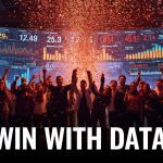 A marketer analyzing glowing dashboards and performance metrics that represent key marketing KPIs and success indicators in 2025.