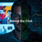 A marketer surrounded by glowing UTM links, pixel tags, and analytics dashboards symbolizing campaign tracking and performance monitoring in 2025.