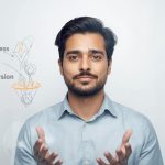 Digital marketer transforming website clicks into customers through a glowing funnel, representing the essence of conversion rate optimization.