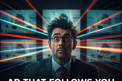 Digital marketer celebrating improved Google Ads retargeting results as audience conversions increase on dashboard analytics.