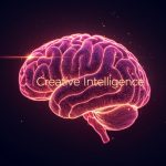 Marketer collaborating with AI tools to generate and optimize digital content, symbolizing the future of AI-driven creativity and marketing performance.