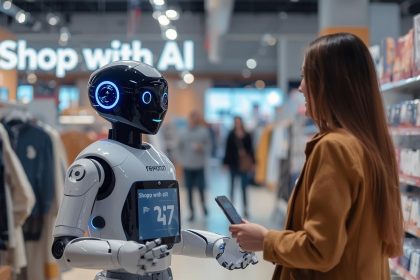 Artificial intelligence transforming retail engagement and customer experience through automation and personalization.