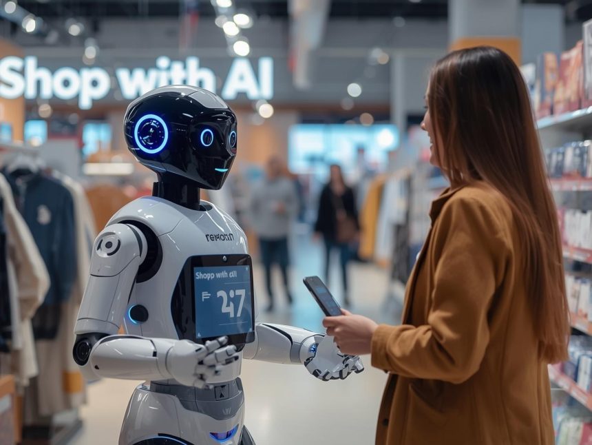 Artificial intelligence transforming retail engagement and customer experience through automation and personalization.