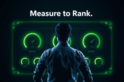 Futuristic dashboard displaying Core Web Vitals 2.0 metrics—INP, TTFB, and UX—highlighting their role in defining SEO performance and ranking success in 2025.
