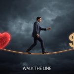 A conceptual image illustrating the challenges of ethical brand activism, featuring a strong visual metaphor to represent the clash between corporate values and public reputation.