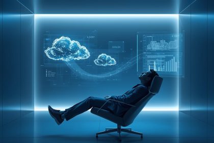 Split image showing human creativity merging with AI intelligence to generate high-quality SEO content for scalable brand growth in 2025.