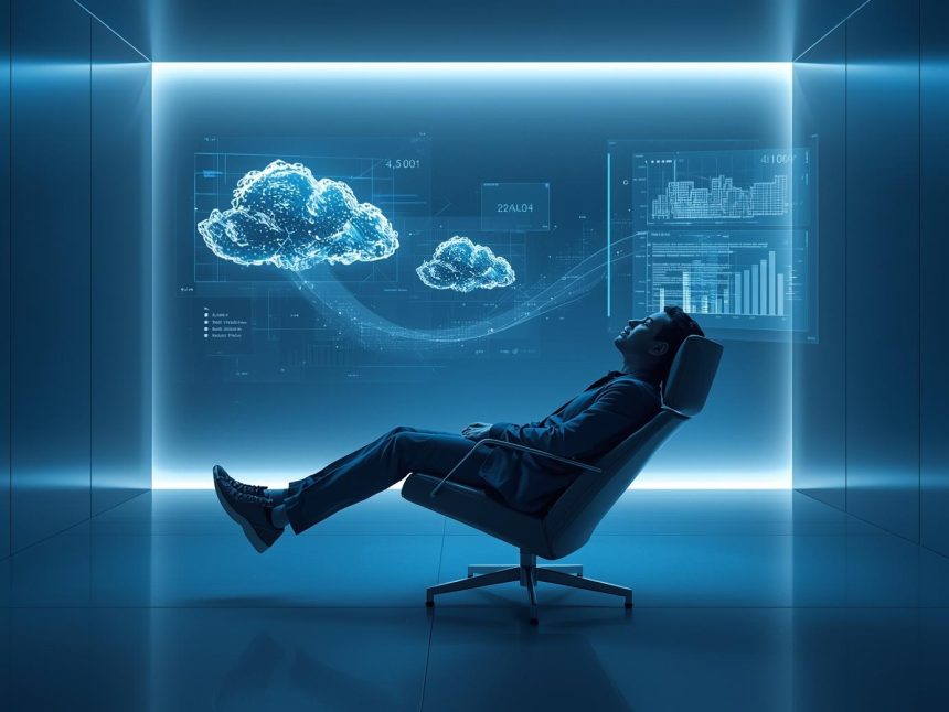 Split image showing human creativity merging with AI intelligence to generate high-quality SEO content for scalable brand growth in 2025.