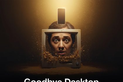 Marketer holding a glowing smartphone with Google search results, representing the dominance of mobile-first indexing and its impact on SEO rankings in 2025.