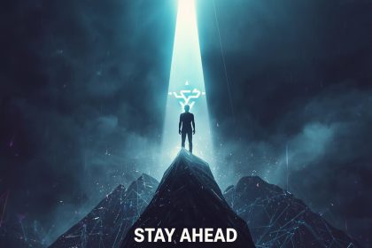 An AI-generated image representing predictive analytics in marketing, showing foresight and future trends.