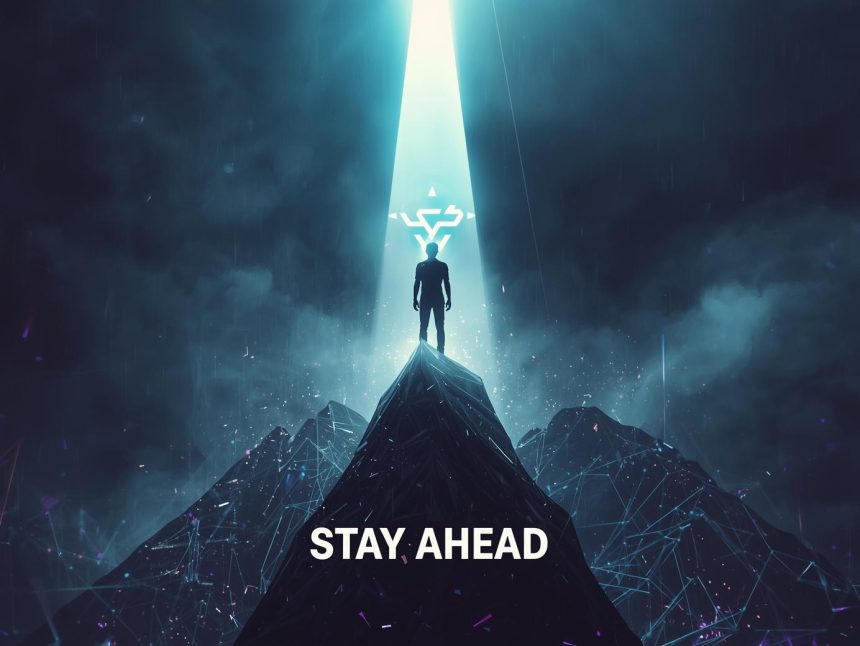 An AI-generated image representing predictive analytics in marketing, showing foresight and future trends.