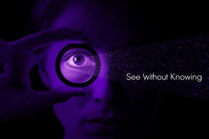 A marketer protecting a glowing orb of customer data while predictive models swirl around, symbolizing privacy-first marketing.