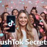 A marketer learning from RushTok sorority-style TikTok creators, symbolizing how brands can go viral using community-driven storytelling and aesthetics.