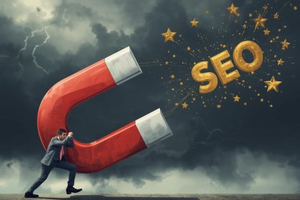 Businessperson defending brand reputation online