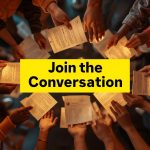 Person’s face with curiosity expression, “Be Heard”