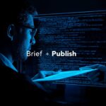 Human editor reviewing AI-generated text on computer screen