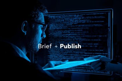 Human editor reviewing AI-generated text on computer screen