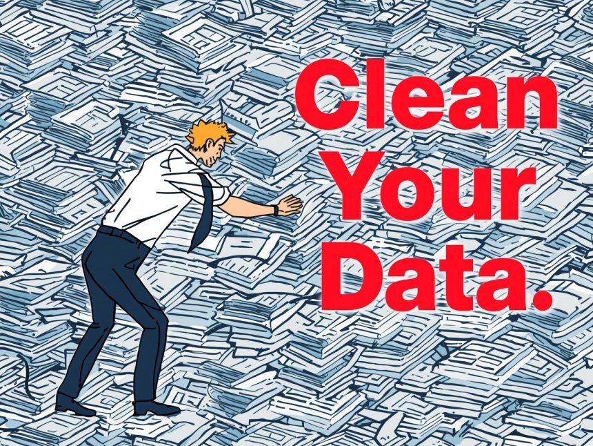 Before and after data cleanup process.